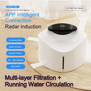 Fuente de Agua Inteligente para Mascotas, Gran Capacidad de 2.5L, Control por Aplicación, Inalámbrica, Funciona con Batería, Automática, para el Hogar, en Oferta - Product Image 6