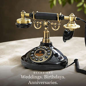 Teléfono con Libro de Visitas de Audio, Grabador de Mensajes de Voz de Estilo Retro para Recepción de Bodas - Product Image 6