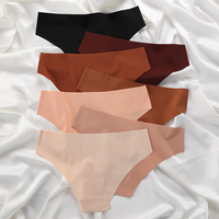 Celana Dalam Wanita Seamless Ice Silk Bikini Low Rise Breathable Laser Cut Underwear Summer Cooling Grosir