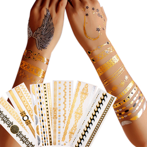 Tatuajes Temporales Impermeables <span class=keywords><strong>de</strong></span> Larga Duración para <span class=keywords><strong>Cara</strong></span> y Cuerpo - Papel/Película PET Ecológica No Tóxica, Diseño <span class=keywords><strong>Indio</strong></span> Sexy y a la Moda - Product Image 3