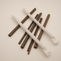 Ecolife G00000948 Pailles jetables en PLA 6mm 8mm 200mm, compostables, à base de marc de café, pour boissons/cocktails, livraison gratuite à domicile