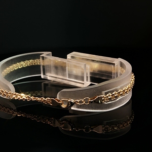 Pulsera de eslabones y cadena de oro macizo de 18 quilates de alta calidad para mujer, lujo Esmeralda cultivada en laboratorio para fiestas - Product Image 3