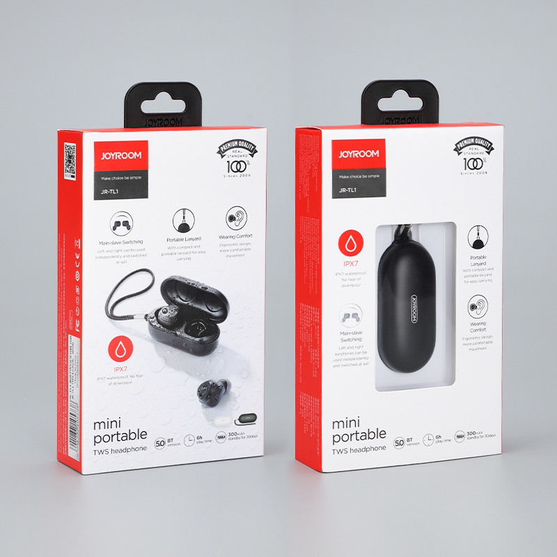JOYROOM JR-TL1 BT5.0 Водонепроницаемая IPX7 мини гарнитура True Wireless TWS наушники
