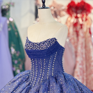 Robe de bal scintillante sans manches avec cristaux pour filles de 16 ans, modèle Quinceanera 20276 - Product Image 4