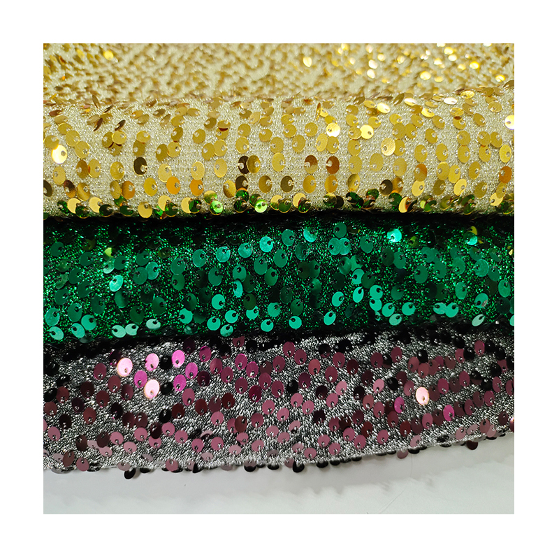 Новинка 2021, блестящая сетчатая ткань зеленого, золотого, красного цветов, женское платье, ткань с блестками 5 мм