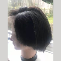 Perruques Courtes Pixie en Cheveux Humains pour Femmes Noires, Perruque Courte en Dentelle à Raie Profonde Coupe Pixie