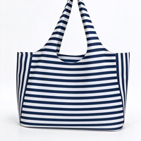 Sac de courses pliable portable en nylon avec logo personnalisé, sac de transport réutilisable pour les voyages et les trajets quotidiens