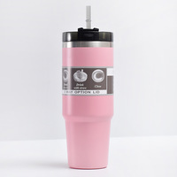 Gobelet Isotherme Double Paroi en Acier Inoxydable de 30oz 20oz sur Mesure pour Voiture, Voyage, Bière, Eau, Café avec Paille – Vente en Gros