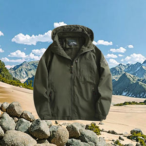 Blouson Bomber Professionnel Coupe-Vent pour Homme en Toile Décontracté Ample à Capuche Col Montant Fermeture Éclair Printemps Automne Hiver - Product Image 3