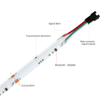 Tira de LED RGBW COB direccionable, 784 LED/m, DC24V, SPI, Color de Ensueño, Flexible, Cortable, para Decoración de Bares y Hoteles