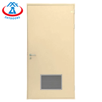 ZHTDOORS équipe professionnelle chinoise GB certificat 90 minutes seware portes coupe-feu weifang avec persienne