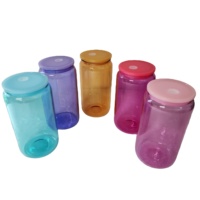 Hot Selling 16OZ Transparent Tumbler Bunte Scary Movie Bee Can für Halloween UV DTF Sublimation Jewel Encrusted Beer Glasses