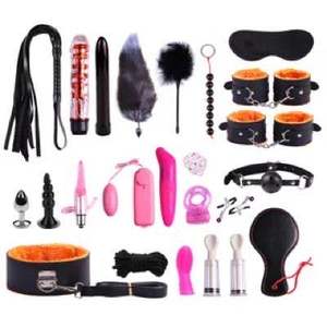23 pcs BDSM Bondage set Medical grade Silicone bouche ouverte boule gag Harnais érotique Sex toy SM retenue <span class=keywords><strong>Kit</strong></span> - Product Image 3
