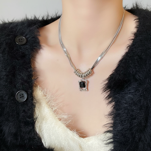 Vendita calda bohémien collane di perline per ragazze fatto a mano cuore farfalla fiore cristallo argento moda di tendenza per religiosi - Product Image 2