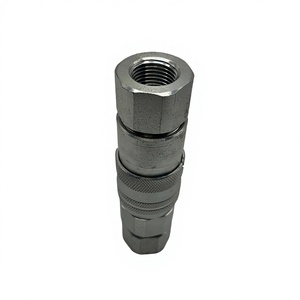 Conector Rápido NPT3/4 de Acero Inoxidable, Tipo Americano, Superficie Lisa y Plana, para Mangueras Hidráulicas de Aire y Aceite - Product Image 1