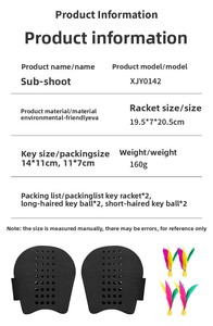 Set di racchette da <span class=keywords><strong>Badminton</strong></span> indossate da polso guanto in gommapiuma morbida palla di gomma per interni/Outdoor sport sicuri per genitori e figli - Product Image 6