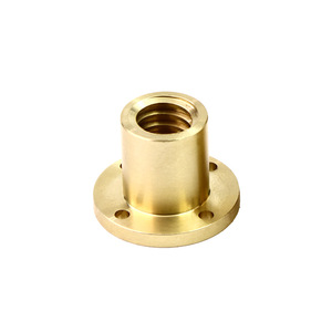 Écrous en cuivre à bride de haute précision pour vis trapézoïdale en plomb T8 T10 T12 T16 écrou à bride en laiton pour <span class=keywords><strong>tige</strong></span> <span class=keywords><strong>filetée</strong></span> à vis trapézoïdale - Product Image 1