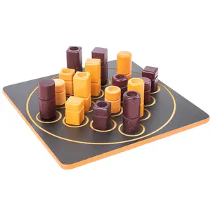 Mini juego de mesa de bolsillo cuatro en una fila, 3D Connect 4 niños juguetes familiares viaje Familia Diversión Familiar piezas de madera juegos de mesa familiares