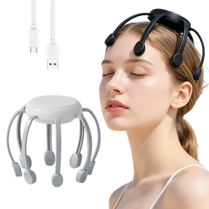เครื่องนวดศีรษะแบบพกพา Huyo 0728 รูปทรงหัวปลาหมึก ออกแบบตามหลักสรีรศาสตร์ นวดคลึงเสมือนมือคน นวดได้อย่างชาญฉลาด น้ำหนักเบา ชาร์จผ่าน USB ได้ - Product Image 1