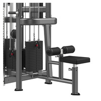 Station de musculation commerciale 4 postes, équipement de fitness multifonctionnel Jungle avec Lat Pulldown/Rameur/Entraînement par câble
