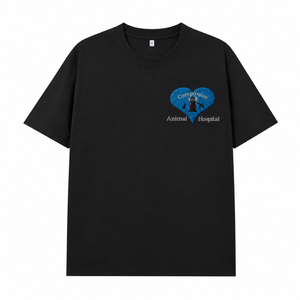 T-shirt personnalisé brodé pour réceptionniste vétérinaire, idéal pour l'été, avec logo d'hôpital vétérinaire, pour uniforme du personnel de clinique - Product Image 2