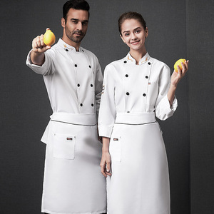 Vestiti <span class=keywords><strong>da</strong></span> bar Chef spessi per uomini e donne <span class=keywords><strong>cucina</strong></span> cameriere cappotto cuoco per Unisex Cafe Chef uniforme <span class=keywords><strong>giacca</strong></span> <span class=keywords><strong>da</strong></span> <span class=keywords><strong>cucina</strong></span> con tasche - Product Image 2