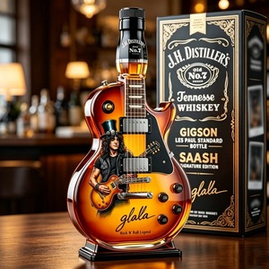 Decantador de Vidrio de Borosilicato con Forma de Guitarra Estilo Retro Rock, Botella Artística para Whisky y <span class=keywords><strong>Vino</strong></span> Tinto, Suministro Transfronterizo - Product Image 5