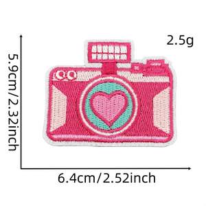 Parche Bordado Termoadhesivo con Diseño <span class=keywords><strong>de</strong></span> Corazón y Estrella, para Maquillaje, Belleza, Princesa, Niña, Color Rosa y Azul, Ideal para Manualidades - Product Image 5