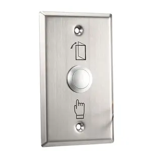 Access control door push to exit release button switch