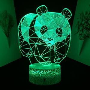 Lampada LED 3D a Forma di Orso Panda con 9000 Design, Telecomando, 16 Colori Cangianti per Decorazione Camera, Luce Notturna da Tavolo Animata - Product Image 3