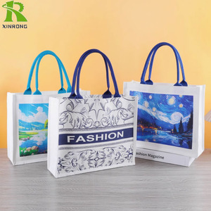 Printable Logo Outdoor Eco-Friendly Grocery Storage <strong>Large</strong> Shopping Custom Printed Logo <strong>Canvas</strong> Tote <strong>Bag</strong> - Product Image 5