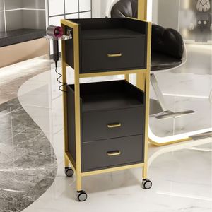2026 Seats Barber Styling Station Gold Black Furniture Set for Hair Salon Shop Custom <b>Desk</b> Bowl <b>Mirror</b> Waiting Sofa Package - Product Image 2