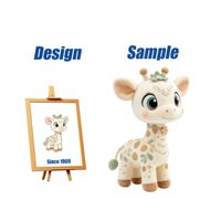 Produsen Mainan Terpercaya Shengye, Boneka Jerapah Bayi Kartun, Boneka Mewah Bunga Musim Semi Romantis dengan Detail Bordir
