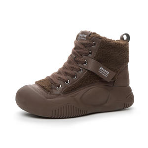Botines de plataforma de cuero con cordones para mujer, tacón grueso, estilo británico, informales, de invierno, novedad 2025, para influencers - Product Image 6
