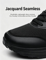 Chaussures de course et décontractées de grande taille 40-45, avec empeigne en Lycra de haute qualité, bout large et rebond ultra-léger