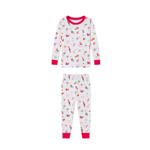 Unisex New Design Printed Terry Fabric 100% Cotton Custom <b>Pajama</b> Set <b>for</b> <b>Kids</b> Quick Dry & Breathable 2-Piece Autumn Sleepwear - Product Image 6