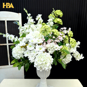 Ramo de Flores de Seda <span class=keywords><strong>Blanco</strong></span> y Verde en Oferta, Decoración Colgante 5D, Flor Artificial Decorativa para Bodas, Decoración del Hogar, Centro de Mesa - Product Image 4