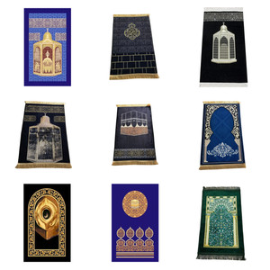 성인 이슬람기도를위한 화려하고 사용자 정의 가능한기도 매트 최고 고품질 이슬람기도 깔개 - Product Image 5
