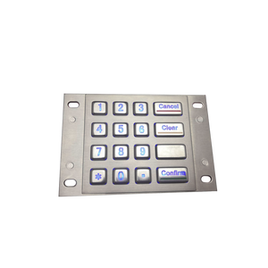 Không thấm nước chống bụi IP65 thép không gỉ gắn kim loại 16 phím USB PS/<span class=keywords><strong>2</strong></span> ngoài trời sử dụng chữ nổi hỗ trợ bàn phím - Product Image 3