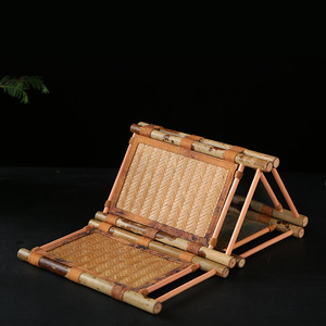 Bamboo Woven <b>Screen</b> 3 Panels Foldable Traditional Tea Room <b>Partition</b> Decoration Tabletop Ornament - Product Image 4