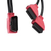 Cable Divisor en Y OBD2 OBD-II de 16 Pines Macho a Hembra en Ángulo Recto para Escáner de Diagnóstico y Lector de Códigos de Falla