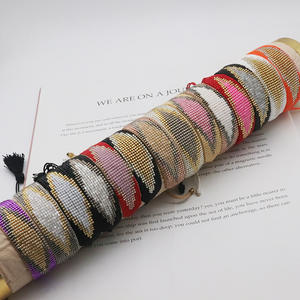 สร้อยข้อมือลูกปัด Miyuki งานทอมือ D102ลูกปัดสไตล์โบฮีเมียนลูกปัดญี่ปุ่นแบบโบฮีเมียนปรับเชือกได้ - Product Image 2