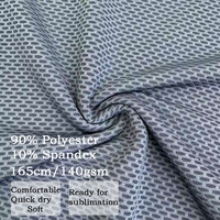 Tissu en maille jacquard respirant, tissu en maille tricoté, maillots 100% polyester, vêtements de sport respirants