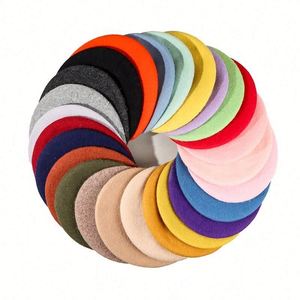 OEM Factory Wholesale Solid Color Wool French Beret Hats for Women-Ski Beach & Casual Use - Product Image 2