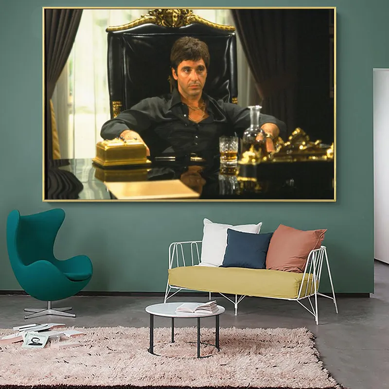 Graffiti Art Figuur Portret Canvas Schilderijen Tony Montana Posters En Prints Pacino Scarface Film Muur Pictures