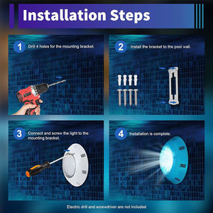 Lumière de piscine LED étanche super lumineuse 12V RGB 35W IP68 compatible avec l'éclairage sous-marin d'<span class=keywords><strong>eau</strong></span> salée de <span class=keywords><strong>spa</strong></span> - Product Image 6