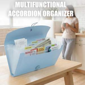 แฟ้มเก็บใบเสร็จแบบพกพา 13 ช่อง ใส่คูปอง ใบเสร็จ ใบ<span class=keywords><strong>เช็ค</strong></span> เอกสารเดินทาง ขนาดเล็ก แบบพับได้ - Product Image 5