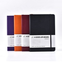AI-MICH en gros vente chaude feuilles doublées en cuir livre imprimé marque Logo A5 cahier avec Logo