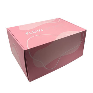 אריזת מתנה ורודה גלי אריזת מתנה ורוד אריזות ביגוד מותאם אישית אריזת נייר קרטון - Product Image 5