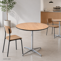 Table de cocktail d'extérieur au design moderne, table de bar portable pour événements avec plateau en contreplaqué, structure en métal, durable et facile à nettoyer